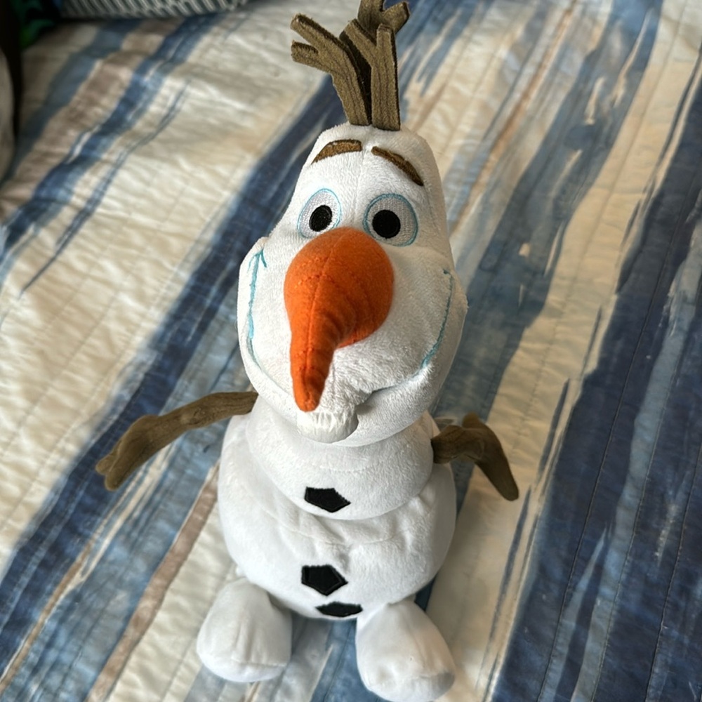 Disney Olaf stuffed animal.